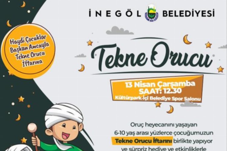 Bursa İnegöl'de çocuklarla 'Tekne Orucu İftarı' -