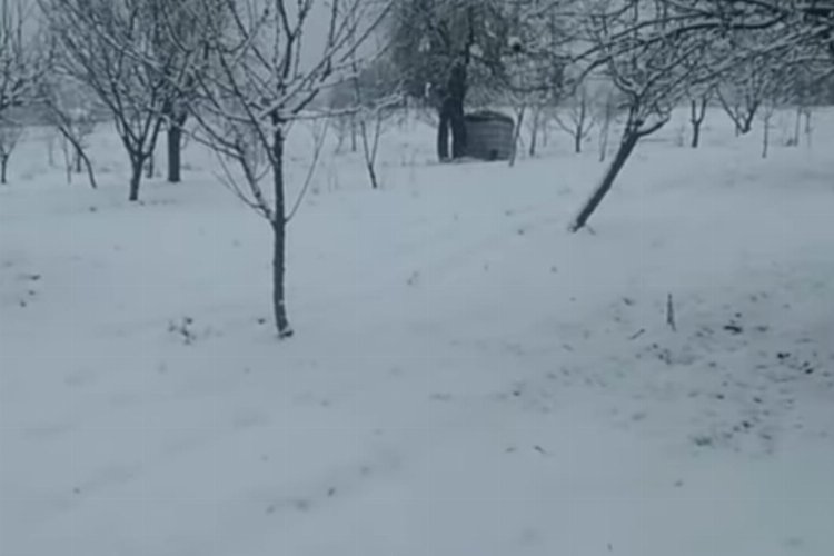 Bursa'nın dağ ilçesi Keles beyaza büründü -