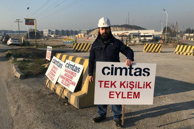 Bursa Serbest Bölge'de tek kişilik eylem -