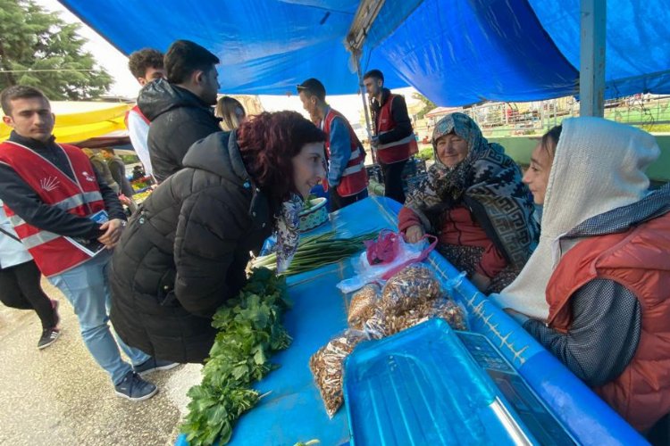 Bursa Yenişehir'de CHP'li gençler sahada -