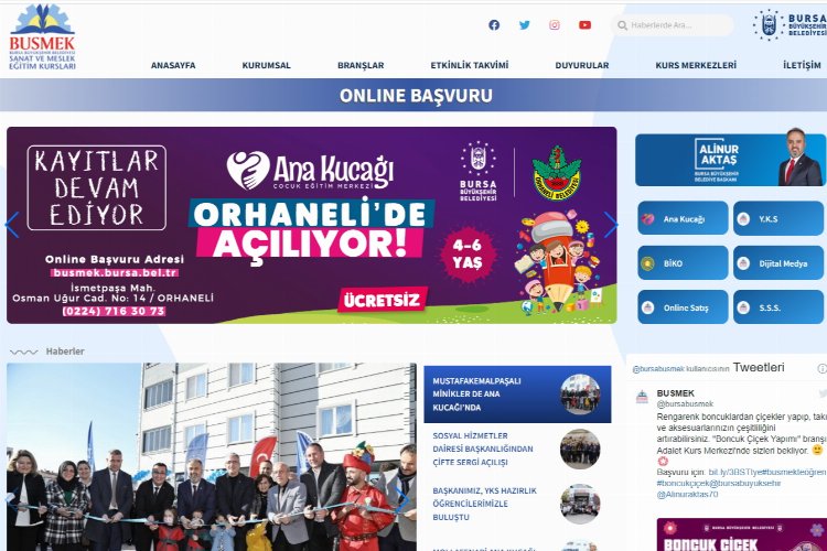 BUSMEK’te online başvurulara yoğun ilgi -
