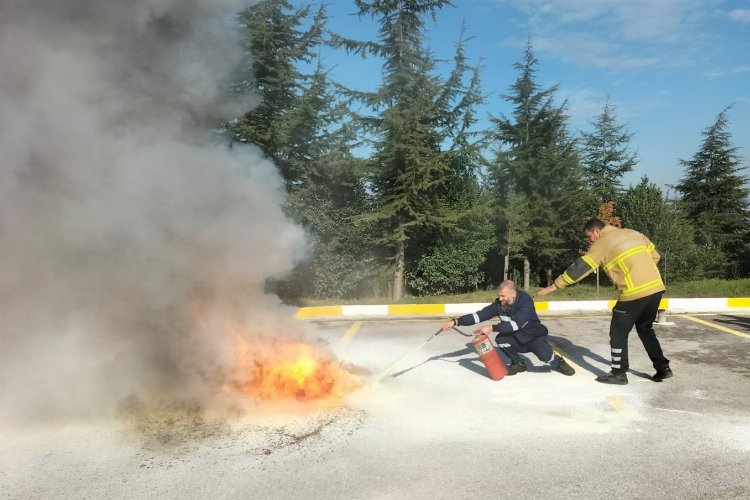 Büyükşehir İtfaiyesi’nden İZAYDAŞ’a eğitim -