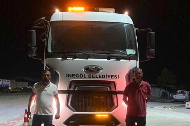 Çanakkale'deki yangına İnegöl takviyesi -