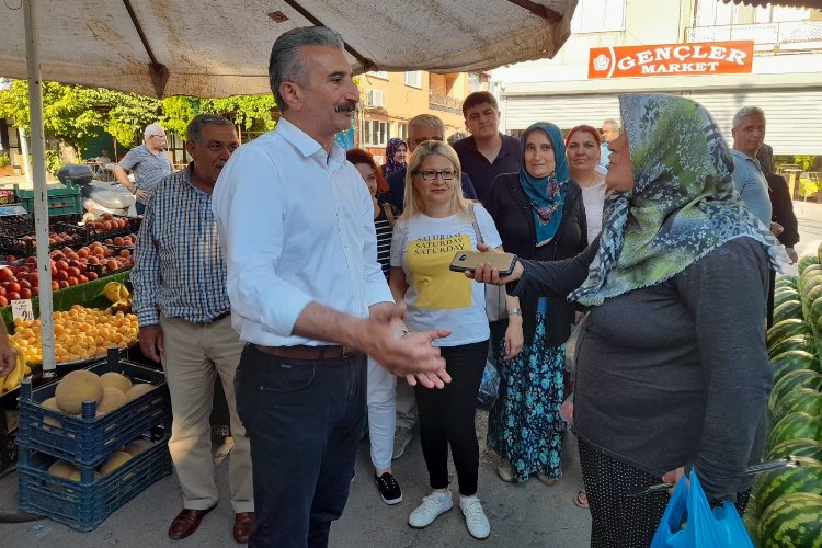 CHP Bursa Yıldırım'dan pazar çıkarması -