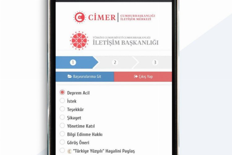 CİMER'de 'Deprem Acil' kullanıma açıldı -
