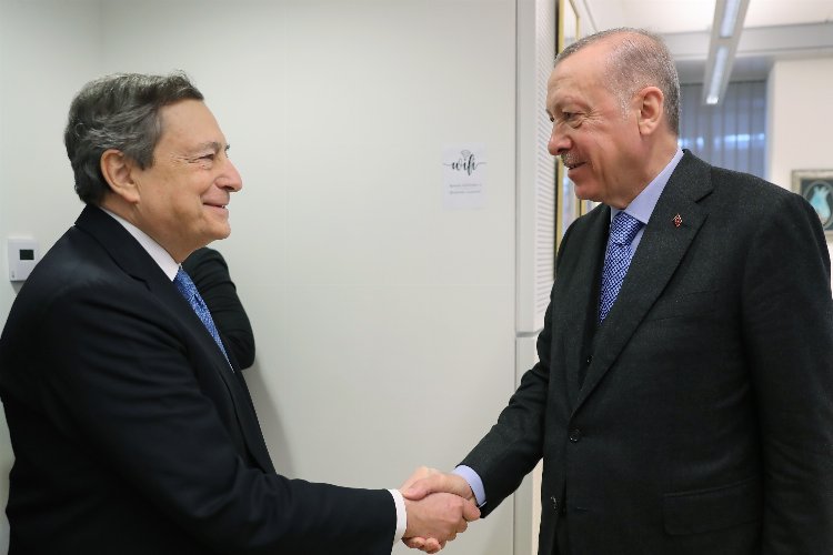 Cumhurbaşkanı Erdoğan, Draghi ile görüştü -