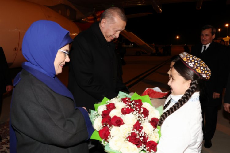 Cumhurbaşkanı Erdoğan Türkmenistan’da -
