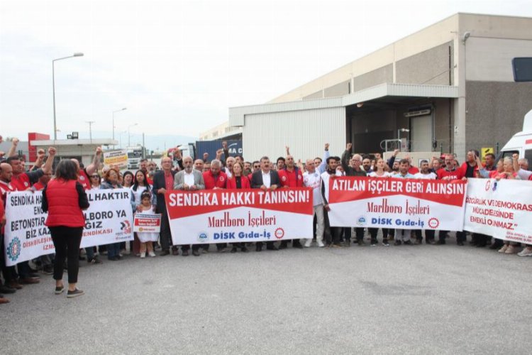 DİSK heyetinden grev işçilerine ziyaret -