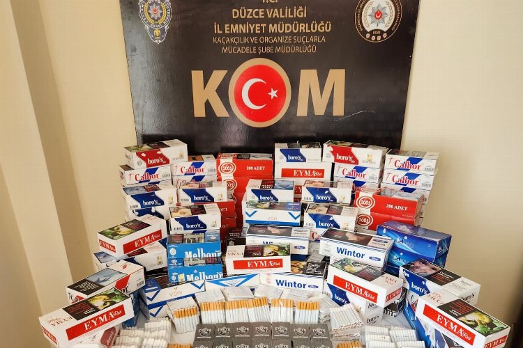 Düzce'de kaçak tütün mamülleri denetimi yapıldı -