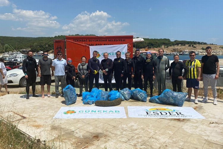 Edirne İbrice sahilinde deniz dibi temizliği -
