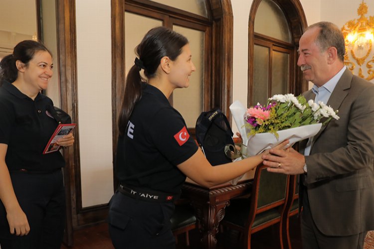 Edirne'de Başkan Gürkan itfaiye personelini ağırladı -