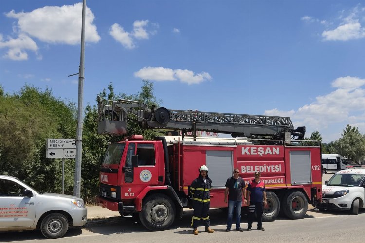 Edirne Erikli'de itfaiye teyakkuzda bekleyecek -
