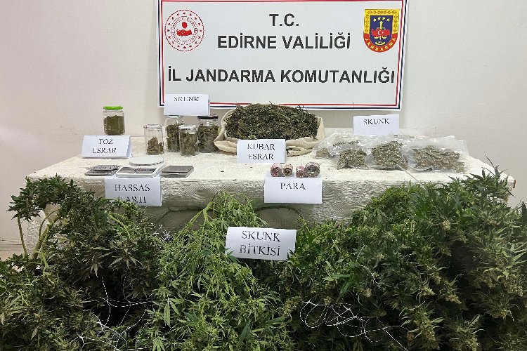 Edirne Jandarması'ndan uyuşturucu operasyonu -