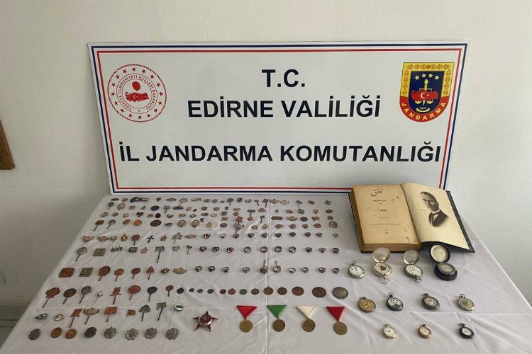Edirne Jandarması'ndan Uzunköprü'de tarihi eser operasyonu -