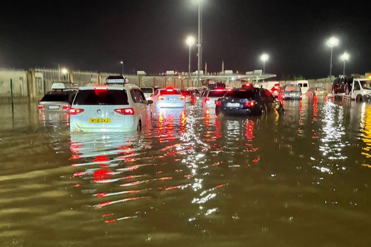 Edirne Kapıkule'deki su baskının ardından temizlik sürüyor -