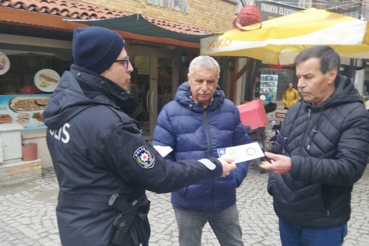 Edirne Keşan'da Emniyet'ten broşürlü uyarı -