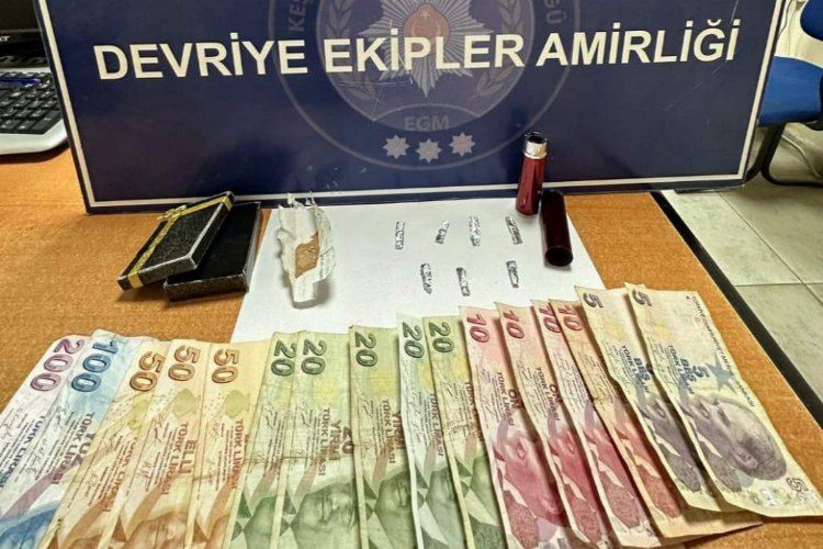 Edirne Keşan'da polis üzerinde uyuşturucu ile yakaladı -