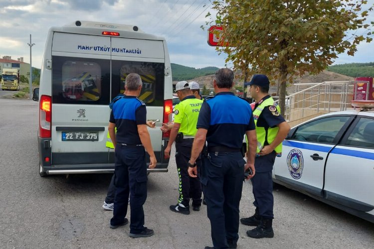 Edirne Keşan'da servis denetimleri yapıldı -