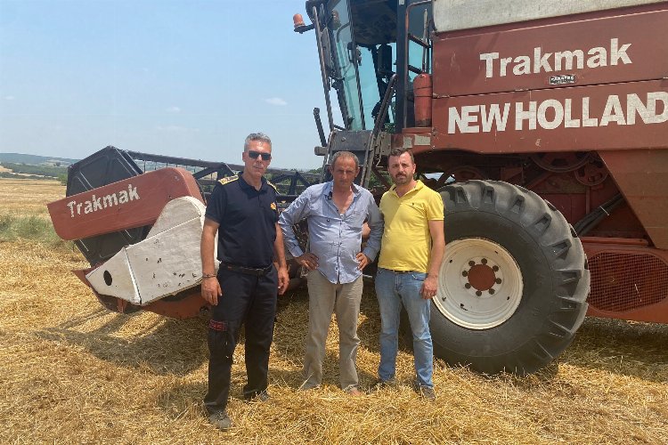 Edirne Keşan İtfaiyesi'nden tarla sahiplerine uyarı! -