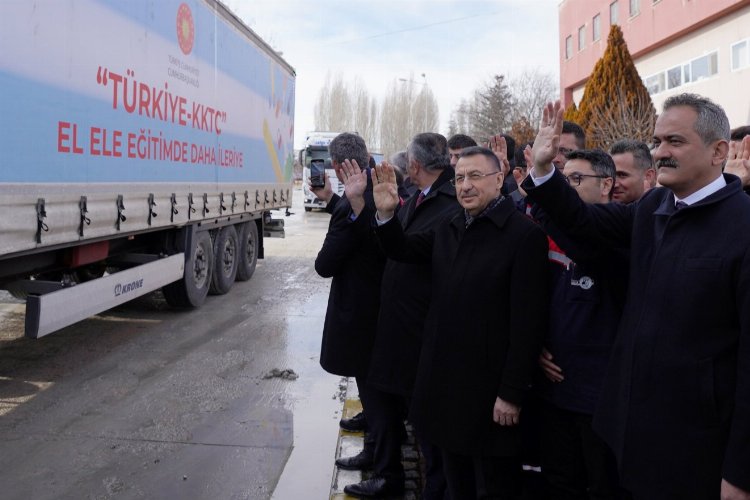 Eğitim materyalleri KKTC'ye uğurlandı -