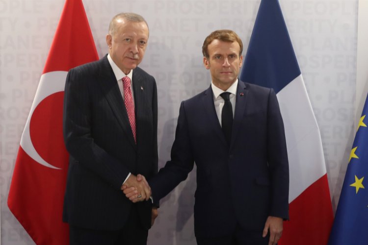 Erdoğan Macron'la görüştü -
