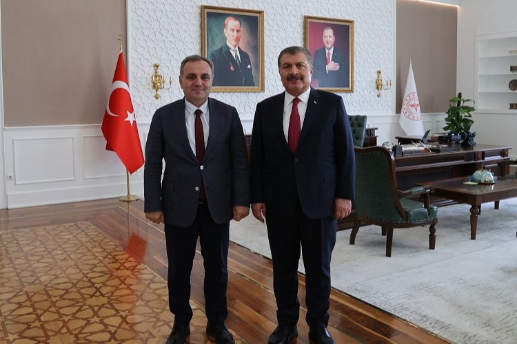 ERÜ Rektörü'nden Bakan Koca'ya ziyaret -