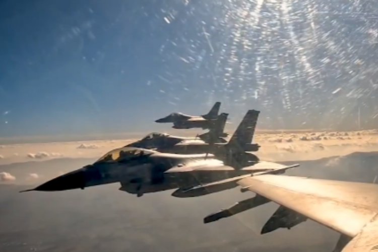 F-16'lardan gerçek mühimmatla tam isabet! -
