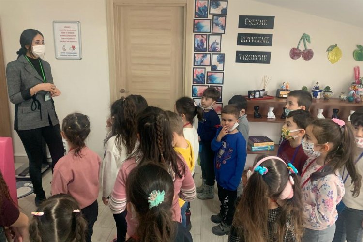 Fatih Anaokulu Öğrencileri İZGİM ziyaretinde diyetisyenden bilgi aldı -