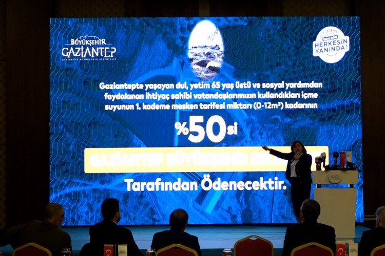 Gaziantep'te ihtiyaç sahiplerine yüzde 50 su indirimi -