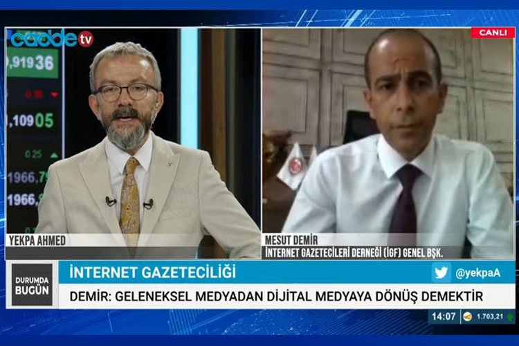 İGF Genel Başkanı Mesut Demir Cadde TV'nin konuğu oldu -
