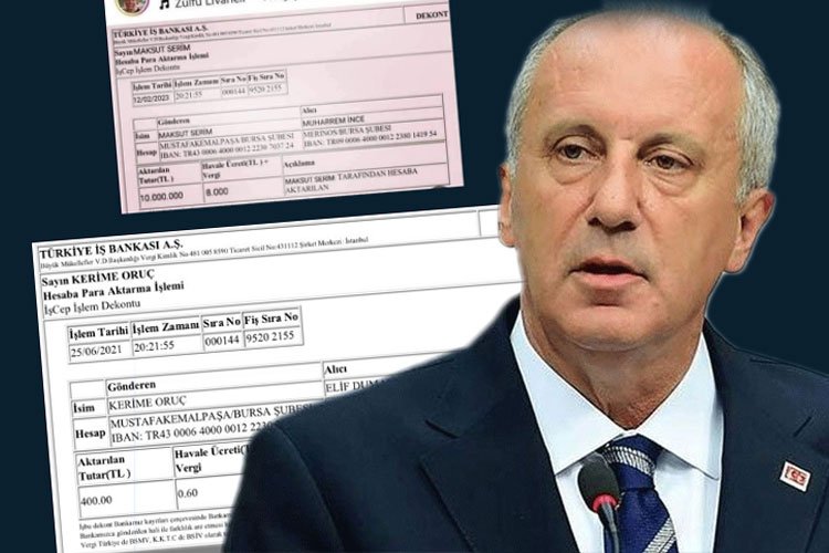 İnce'ye 10 milyon liralıık bağış dekontu montaj çıktı! -