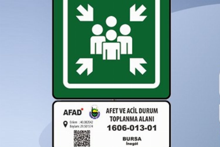 İnegöl’ün Acil Toplanma Alanları 'Afet Çantası' uygulamasında -