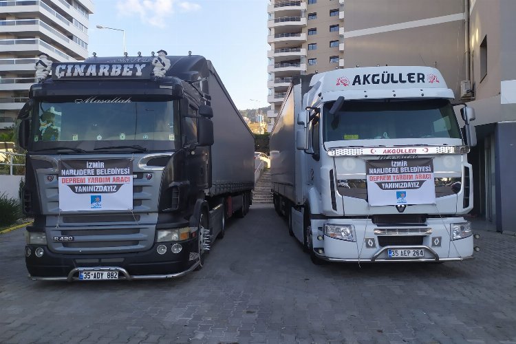 İzmir Narlıdere afet bölgesine desteğini kesmedi -
