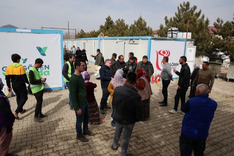 Kahramanmaraş Göksun'da deprem için güç birliği -