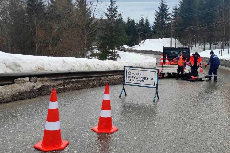 Kartepe zirve yolunda bakım onarım yapıldı -