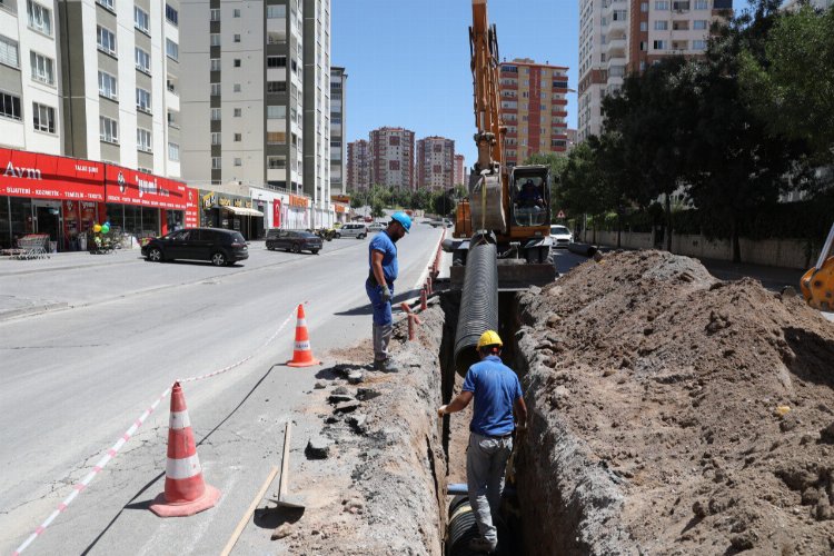 KASKİ'den yağmur suyu hattı imalatı -