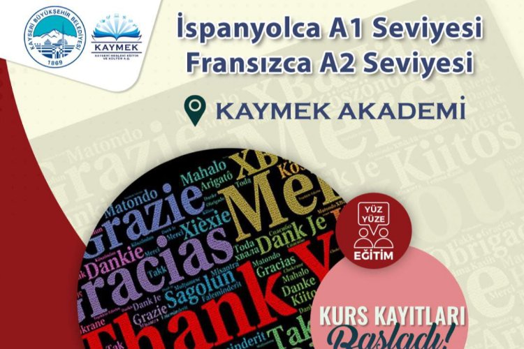 KAYMEK Akademi'den yabancı dil dersleri -