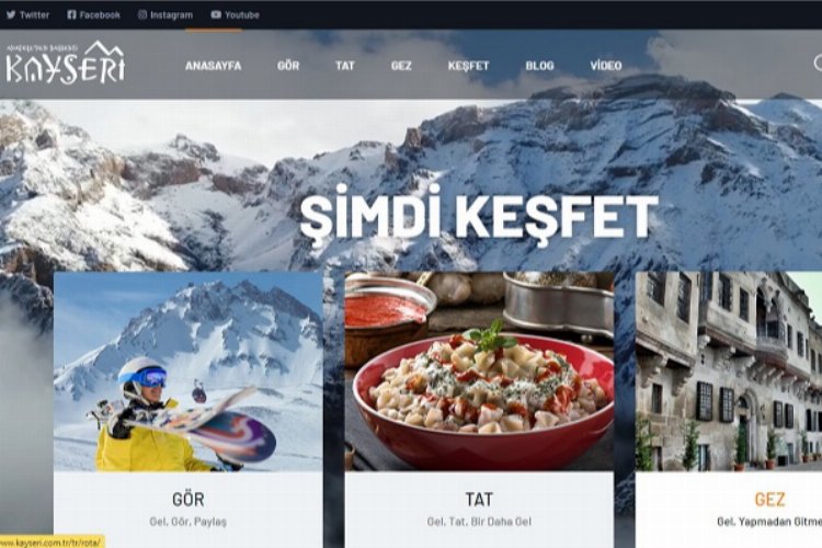 Kayseri Büyükşehir'den yeni turizm portalı -