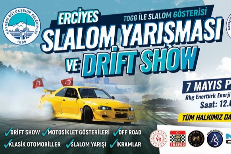Kayseri Büyükşehir ve Melikgazi'den slalom yarışması -