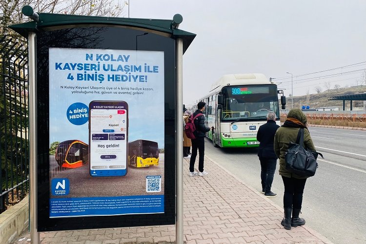Kayseri'de ulaşıma 'N Kolay' biniş şekli -