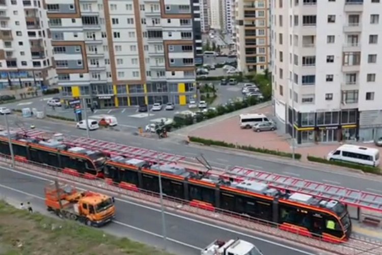 Kayseri'de yeni tramvay teste başladı -