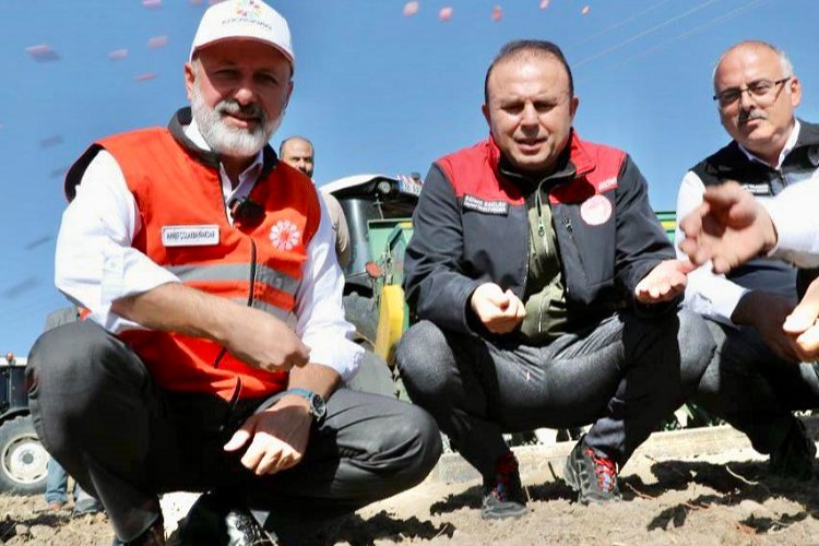 Kayseri Kocasinan'da ilk buğday ekimi -