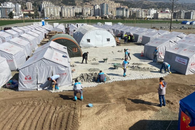 Kayseri Melikgazi'den deprem bölgesinde alt yapı çalışması -