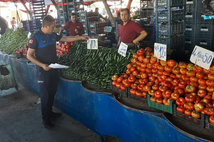 Kayseri Melikgazi zabıtasından pazar denetimi -