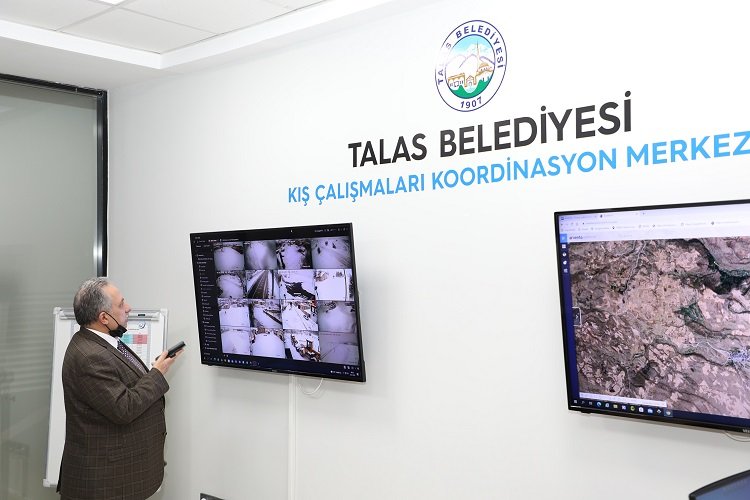Kayseri Talas'tan kış çalışmalarına 'canlı' takip -
