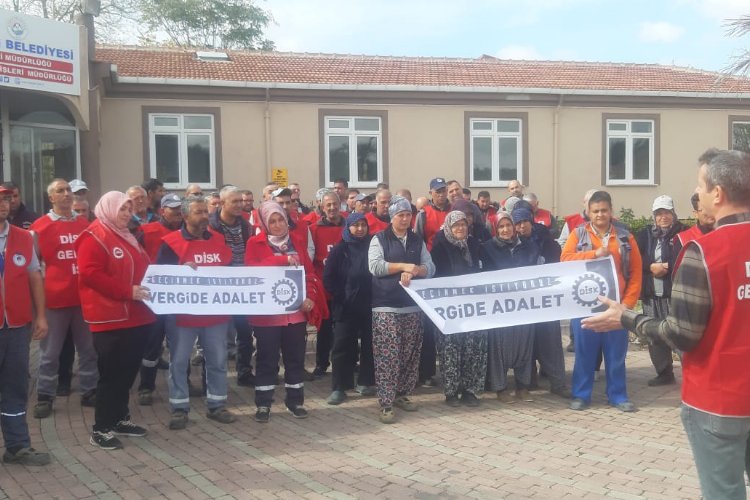 Keşan'da belediye çalışanları 'vergide adalet' mücadelesinde -