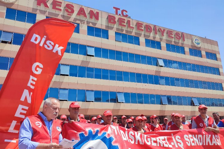 Keşan'da belediye işçilerinden yarım günlük grev! -