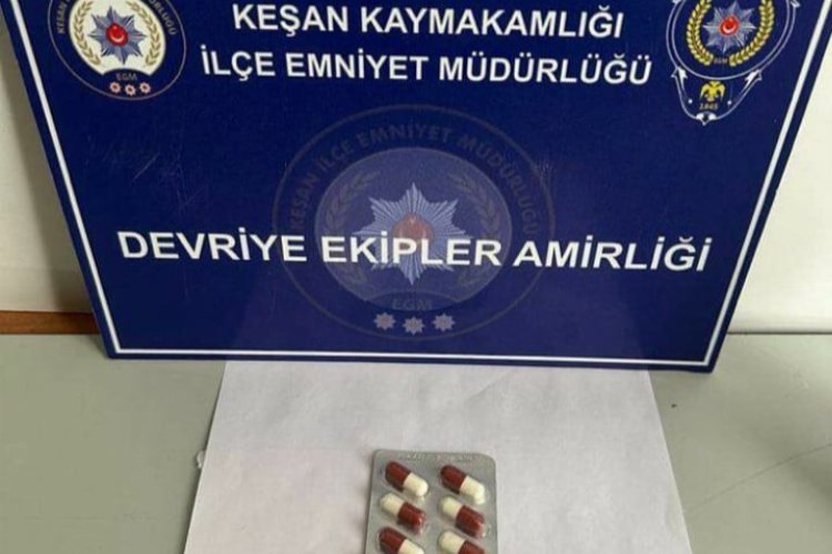 Keşan'da sentetik ecza ele geçirildi -
