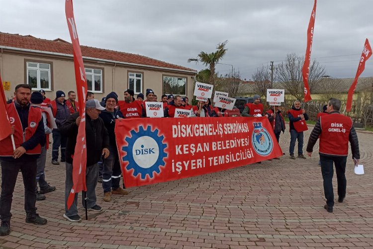 Keşan sendikalı işçilerden 'vergi adaleti' çağrısı -