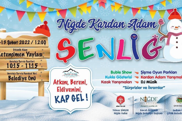 Ketençimen Yaylası'nda kardam adam şenliği -